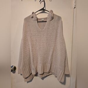 Aerie Oversized Knit Hooded Sweater